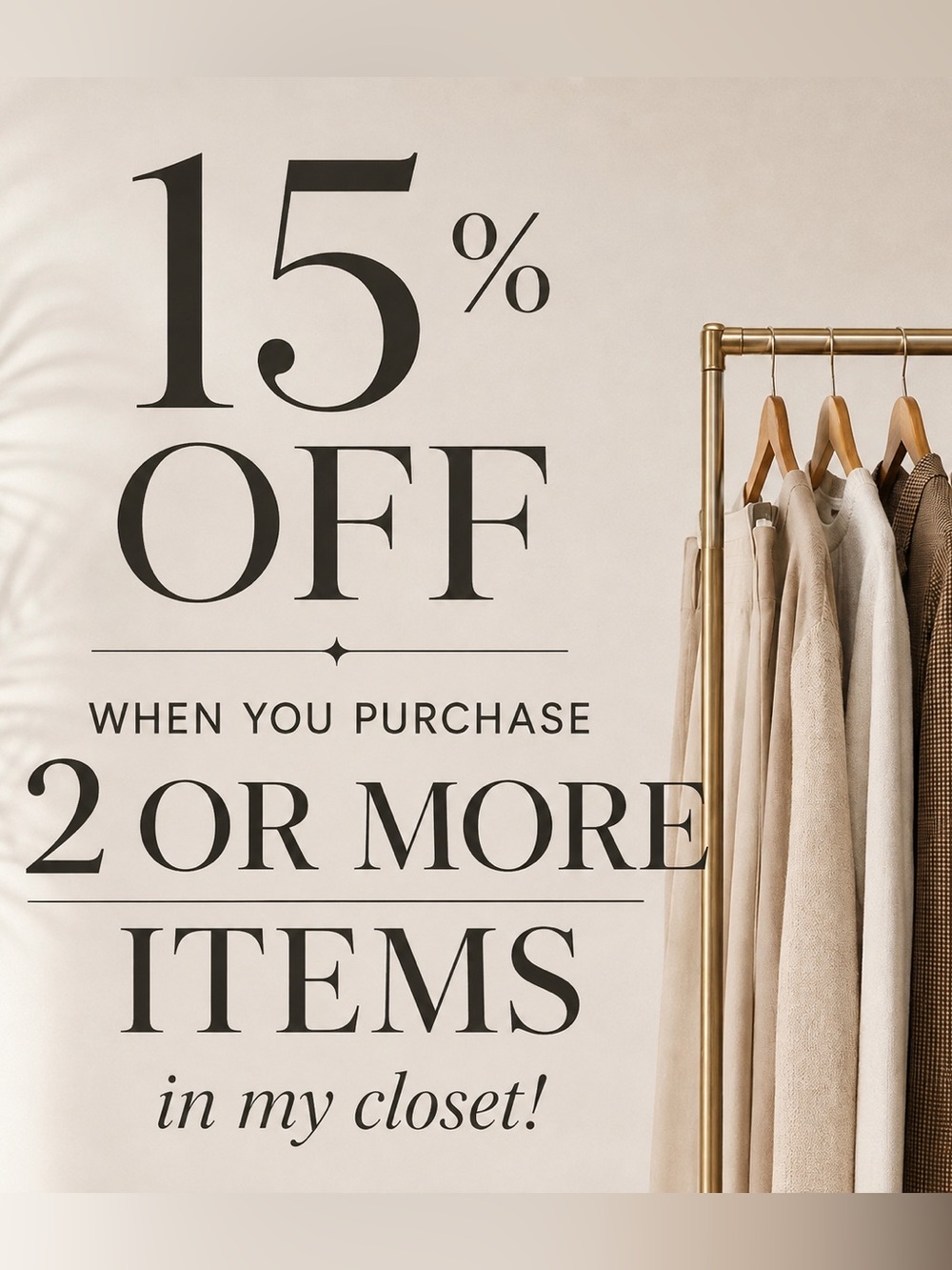 15% OFF If You Buy 2 OR More Items!!!!